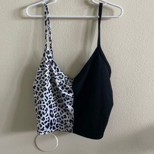 Black and Cheetah Top